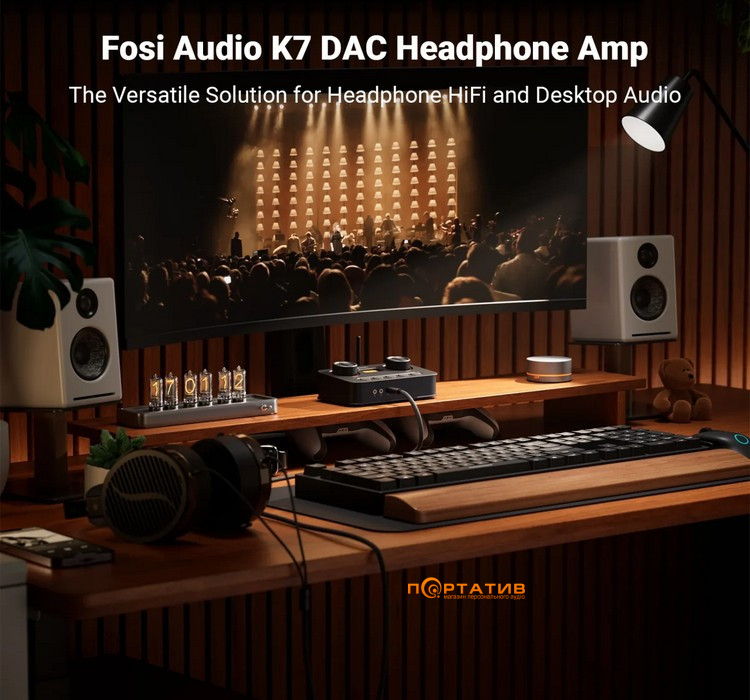 ЦАП із підсилювачем для навушників Fosi Audio K7