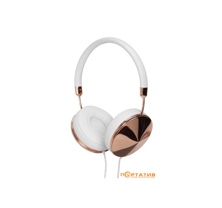 Frends Taylor Over-Ear Headphones Leather White/Rose Gold