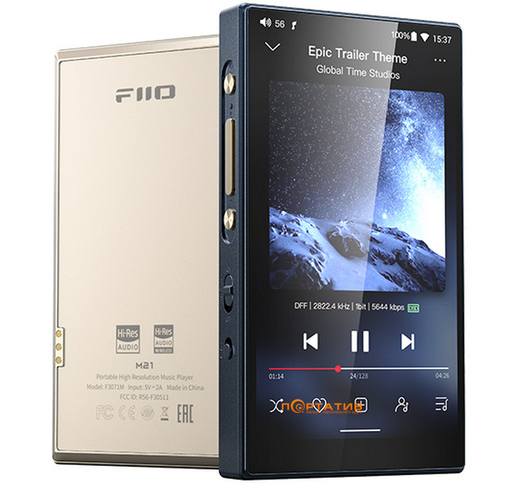 Аудіоплеєр FiiO M21 Titanium Gold