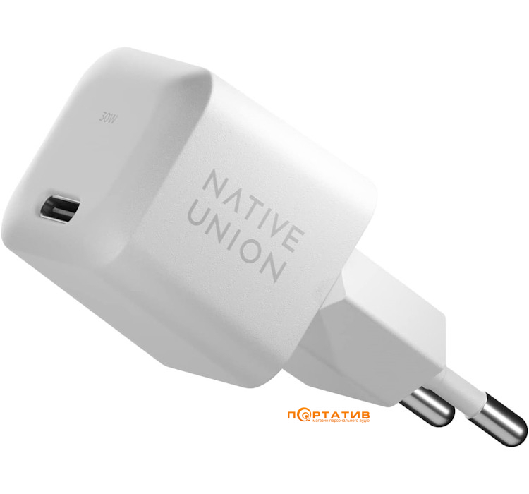 Native Union Fast GaN Charger PD 30W USB-C Port White (FAST-PD30-2-WHT-EU)