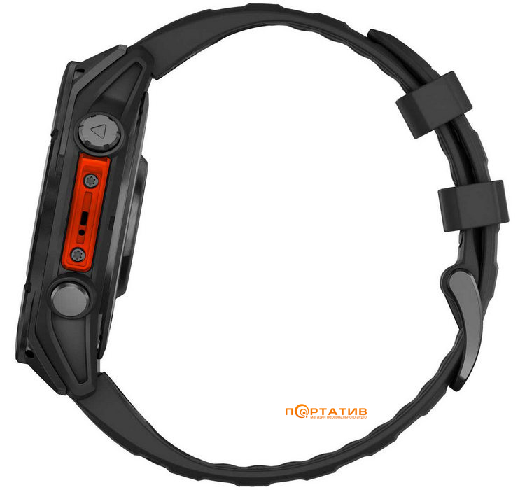 Смарт-часы Garmin Fenix 8 47 mm AMOLED Slate grey with Black silicone band (010-02904-00)