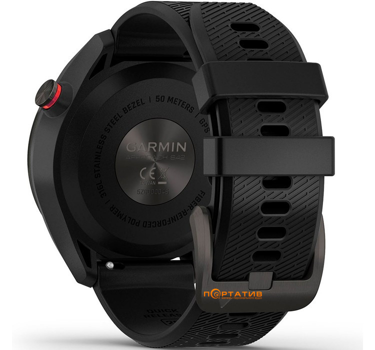 Смарт-часы Garmin Approach S42, Golf, Carbon Gray w/ Back (010-02572-00)