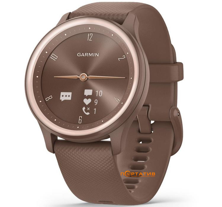 Смарт-годинник Garmin Vivomove Sport Cocoa Silicone (010-02566-02)