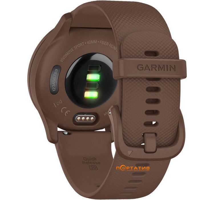 Смарт-годинник Garmin Vivomove Sport Cocoa Silicone (010-02566-02)