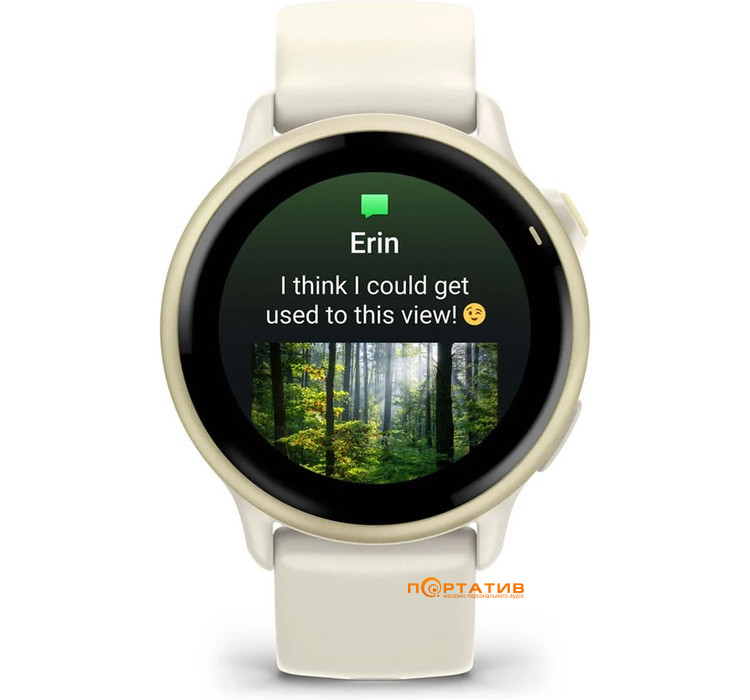 Смарт-часы Garmin Vivoactive 6, GPS, Bone/Lunar Gold (010-02985-01)