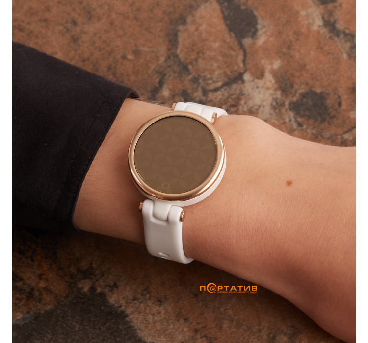 Смарт-часы Garmin Lily Cream Gold Bezel with White Case and Silicone Band (010-02384-10)