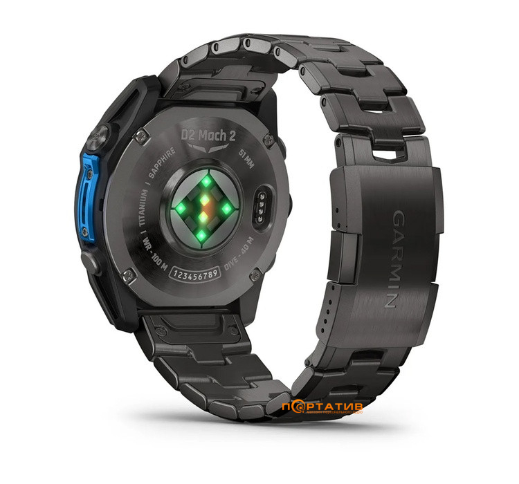 Смарт-часы Garmin D2 Mach 2, 51mm, Saph, CrbnGry Ti/Blk w/TiBd (010-02905-31)