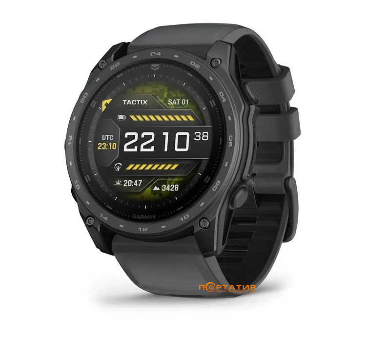 Смарт-часы Garmin Tactix 8 – 51 mm, AMOLED, Cerakote Coating, Slate Grey (010-04553-01)