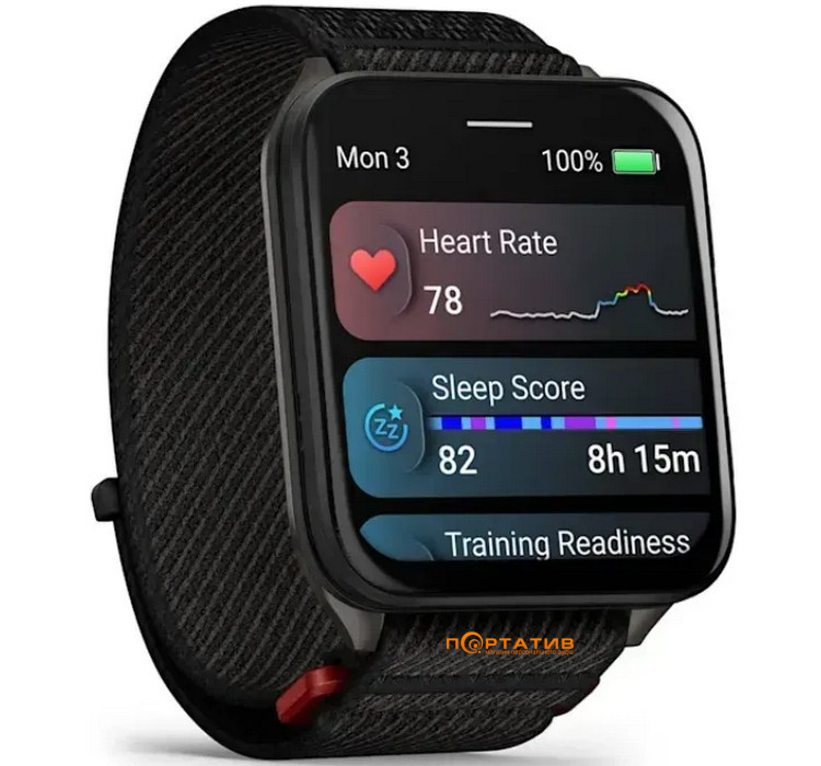 Смарт-часы Garmin Venu X1 Black with Slate Titanium Caseback and Black ComfortFit Nylon Band (010-02980-02)
