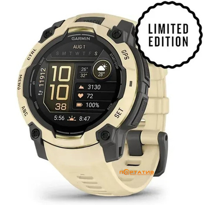 Смарт-часы Garmin Instinct 3 – 45 mm, AMOLED, Citrine with citrine silicone band (010-02936-02)