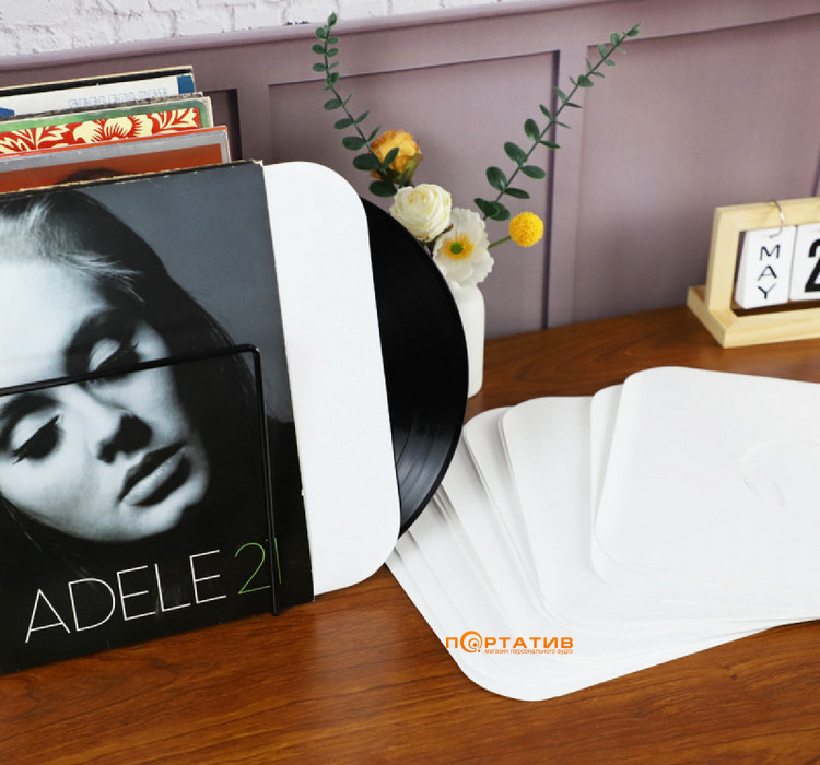 Внутрішні паперові конверти для платівок Goka GK-R18A White (20 шт. в упаковці)