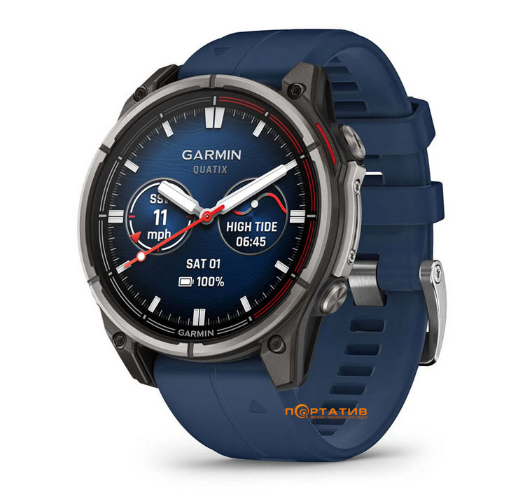 Смарт-часы Garmin Quatix 8, 47mm, AMOLED, Saph, EMEA (010-02904-51)