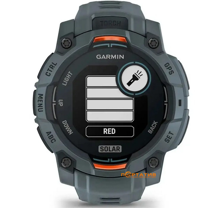 Смарт-часы Garmin Instinct 3, 45mm, Solar, Spark Orange Bezel w/Twilight Band (010-02934-01)