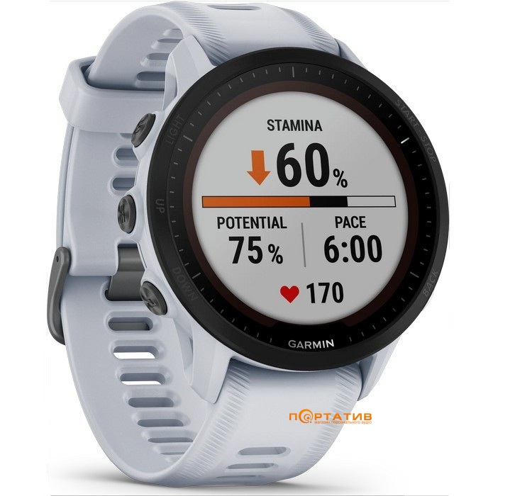 Смарт-годинник Garmin Forerunner 955 Solar White (010-02638-21)