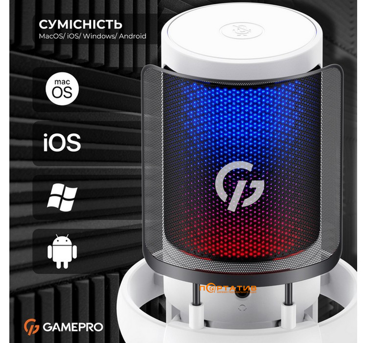 Микрофон Gamepro UGM105W White