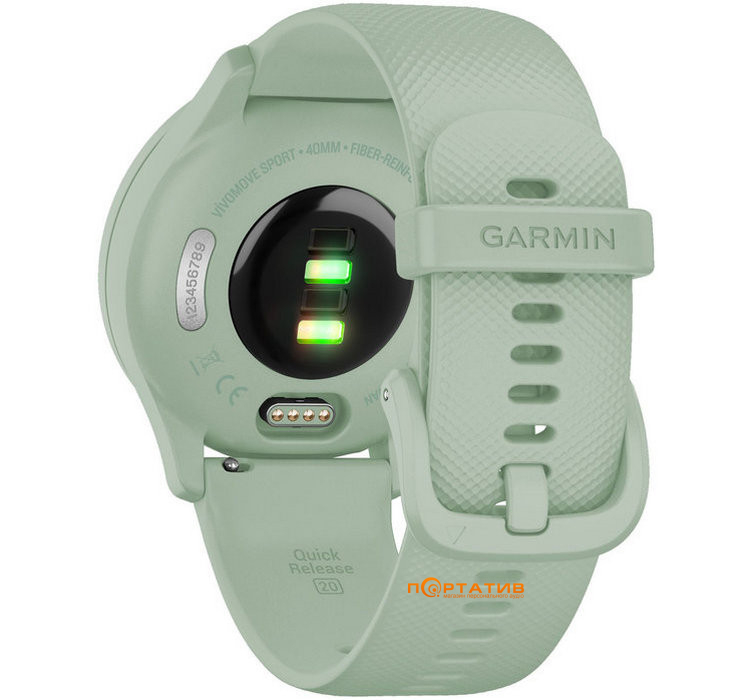 Смарт-часы Garmin Vivomove Sport Cool Mint Case and Silicone Band with Silver Accents (010-02566-03)