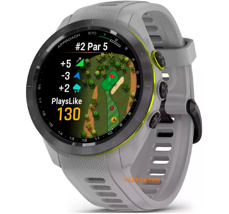 Смарт-годинник Garmin Approach S70, 42mm, Golf GPS,  Powder Gray (010-02746-11)
