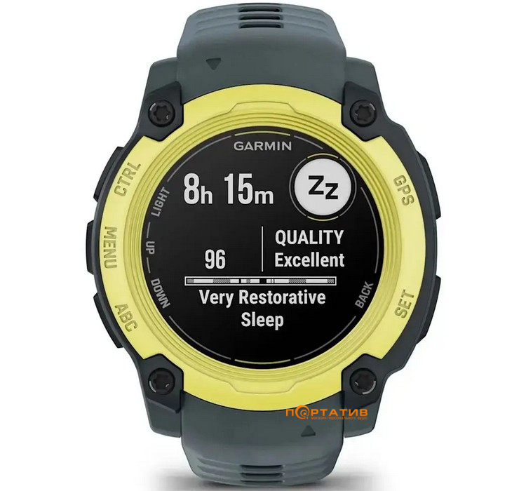Смарт-годинник Garmin Instinct E, 40 mm, Electric Lime Bezel w/ Twilight Band (010-02932-01)