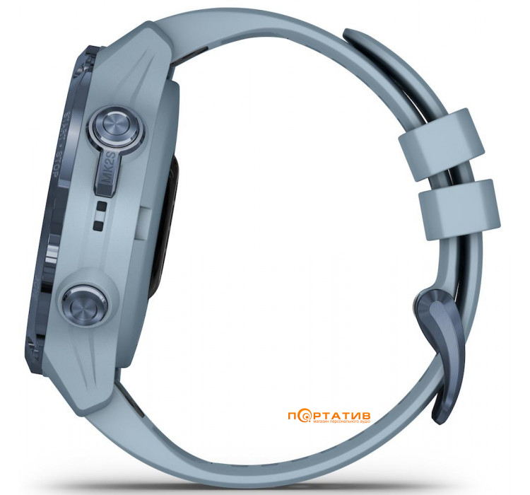 Годинник для дайвінгу Garmin Descent Mk2S Mineral Blue with Sea Foam Silicone Band (010-02403-07)