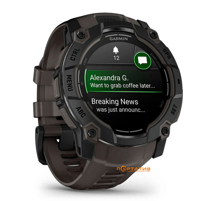 Смарт-часы Garmin Instinct 3, 50 mm, AMOLED, Tactical Edition (010-03020-50)