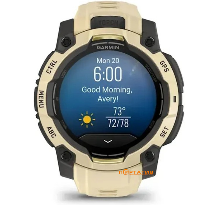 Смарт-часы Garmin Instinct 3 – 45 mm, AMOLED, Citrine with citrine silicone band (010-02936-02)