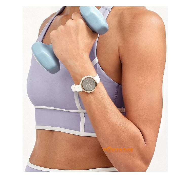 Смарт-часы Garmin Lily Cream Gold Bezel with White Case and Silicone Band (010-02384-10)