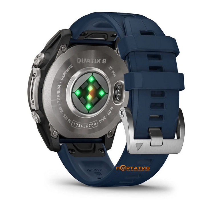 Смарт-часы Garmin Quatix 8, 47mm, AMOLED, Saph, EMEA (010-02904-51)