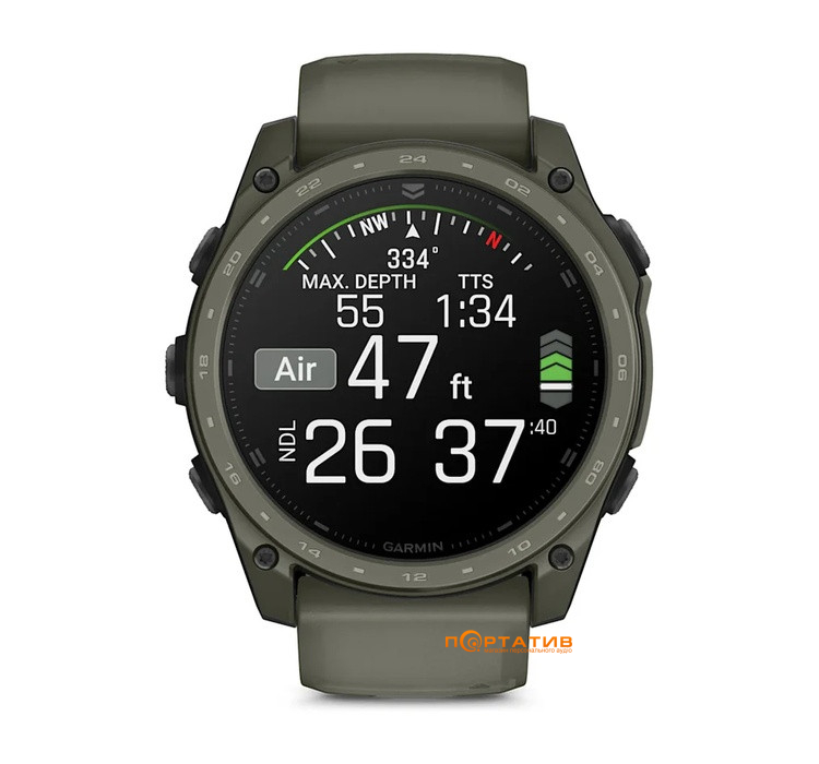 Смарт-часы Garmin Tactix 8 – 51 mm, AMOLED, Cerakote Coating, Olive (010-04553-11)
