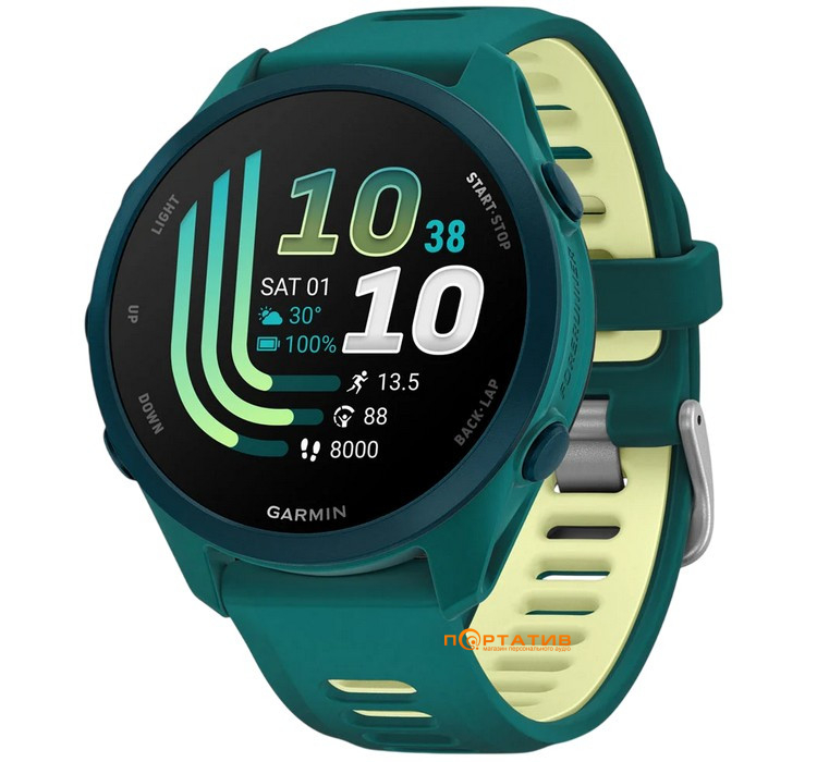 Смарт-часы Garmin Forerunner 170 MUSIC Teal Green/Citron (010-03920-12)