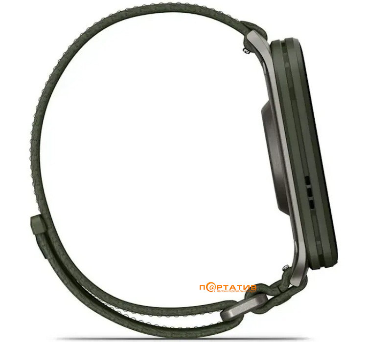 Смарт-часы Garmin Venu X1 Moss with Titanium Caseback and Moss ComfortFit Nylon Band (010-02980-03)