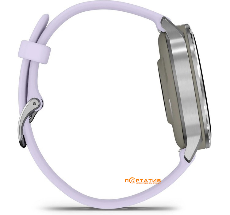 Смарт-часы Garmin Venu 4 - 41 mm, Silver bezel with periwinkle silicone band (010-03013-01)