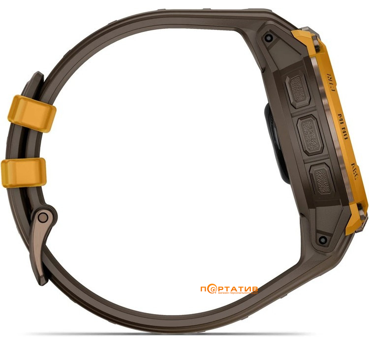 Смарт-часы Garmin Instinct Crossover AMOLED Bronze/sunburst with cocoa silicone band (010-03398-01)