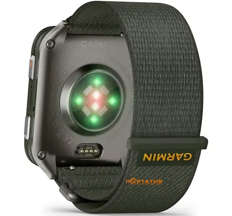 Смарт-часы Garmin Venu X1 Moss with Titanium Caseback and Moss ComfortFit Nylon Band (010-02980-03)