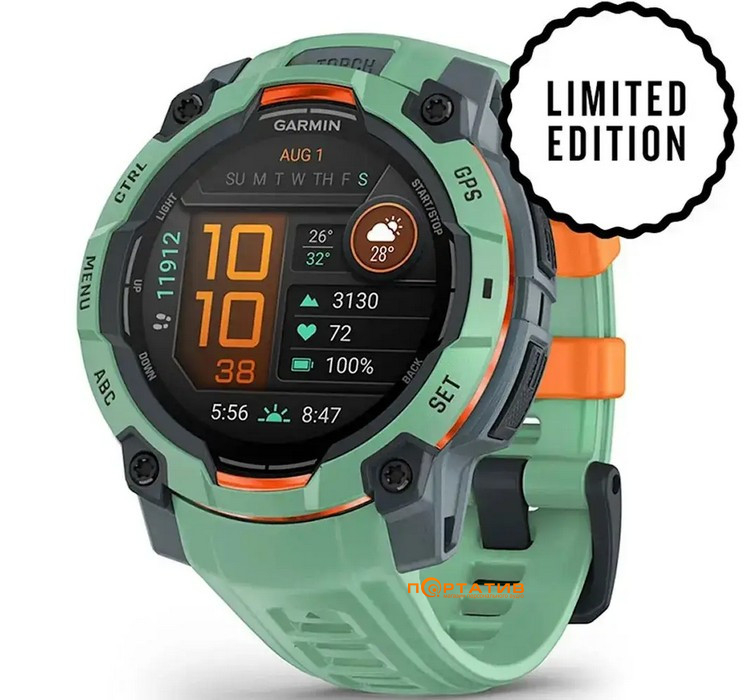 Смарт-годинник Garmin Instinct 3, 45mm, AMOLED, Neo Tropic Bezel w/Neo Tropic Bnd (010-02936-01)