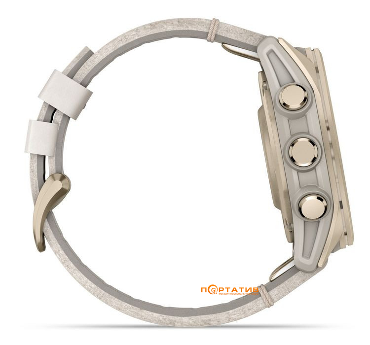 Смарт-часы Garmin Fenix 8 43 mm AMOLED Sapphire,Soft Gold with Limestone Leather Band (010-02903-40)