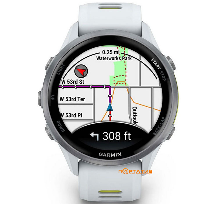 Смарт-часы Garmin Forerunner 970, Whitestone/Amp Yellow (010-02969-11)