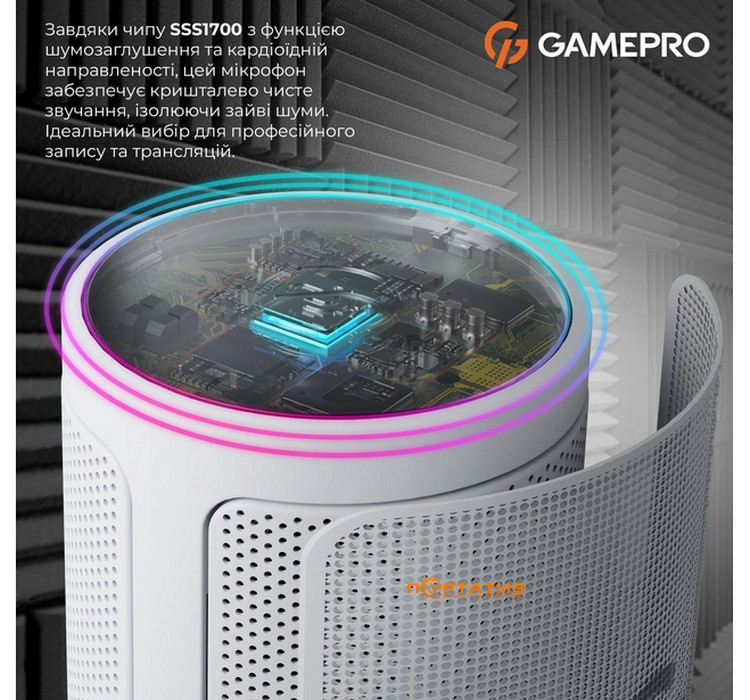 Микрофон Gamepro UGM105W White