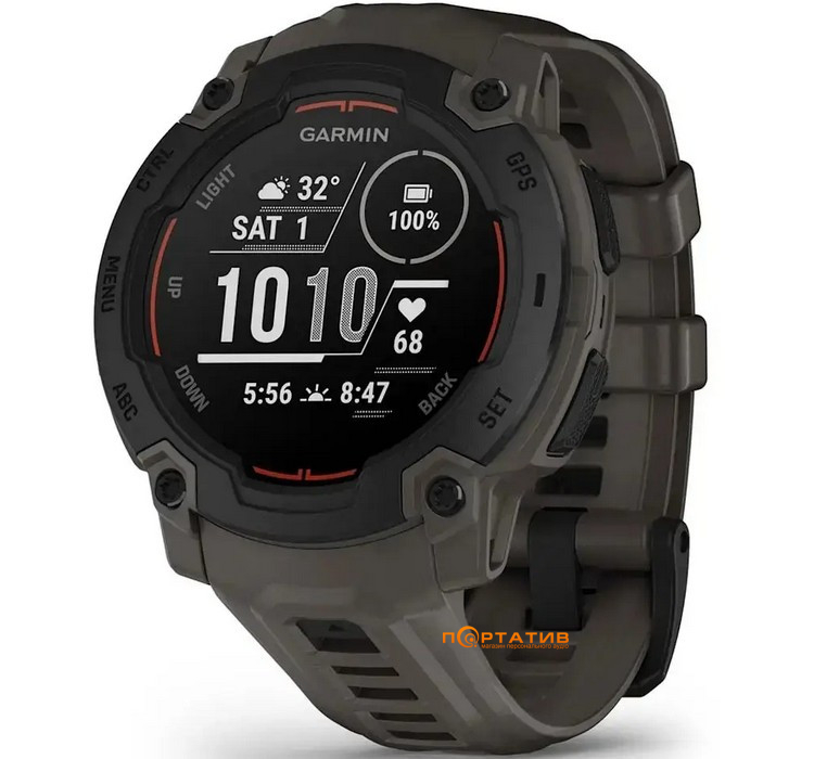 Смарт-часы Garmin Instinct E, 45 mm, Black Bezel with Charcoal Band (010-02933-00)