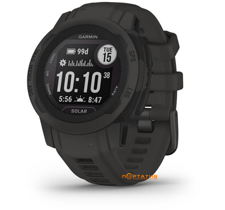 Смарт-часы Garmin Instinct 2S Solar Graphite (010-02564-00)