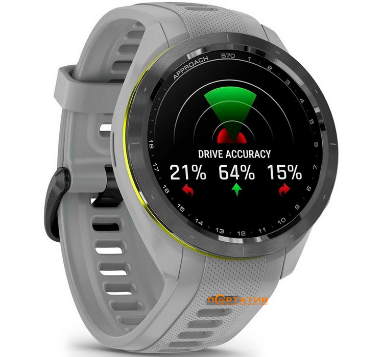 Смарт-годинник Garmin Approach S70, 42mm, Golf GPS,  Powder Gray (010-02746-11)