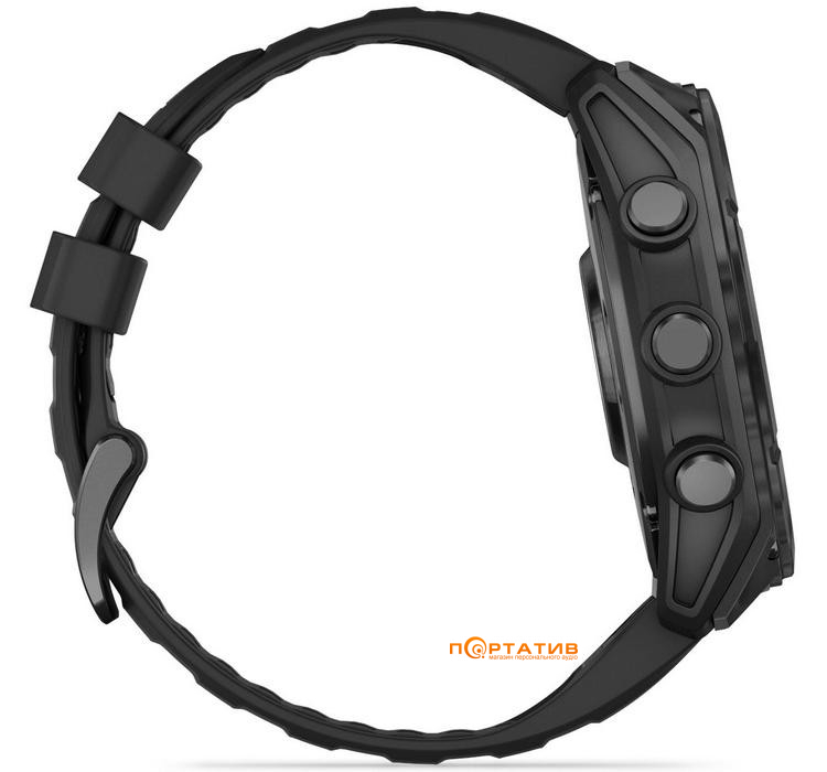 Смарт-годинник Garmin Fenix 8 51 mm AMOLED Slate grey with Black silicone band (010-02905-00)