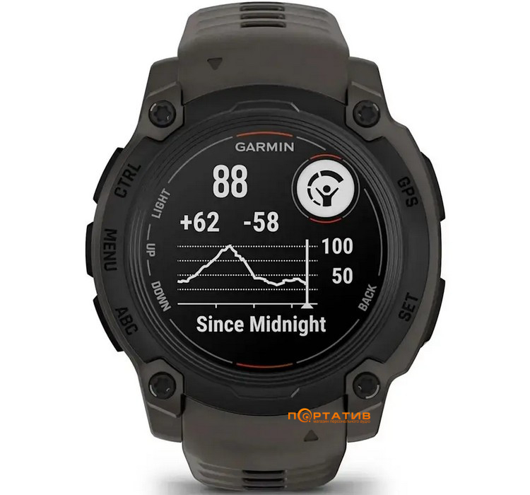 Смарт-годинник Garmin Instinct E, 40 mm, Black Bezel with Charcoal Band (010-02932-00)