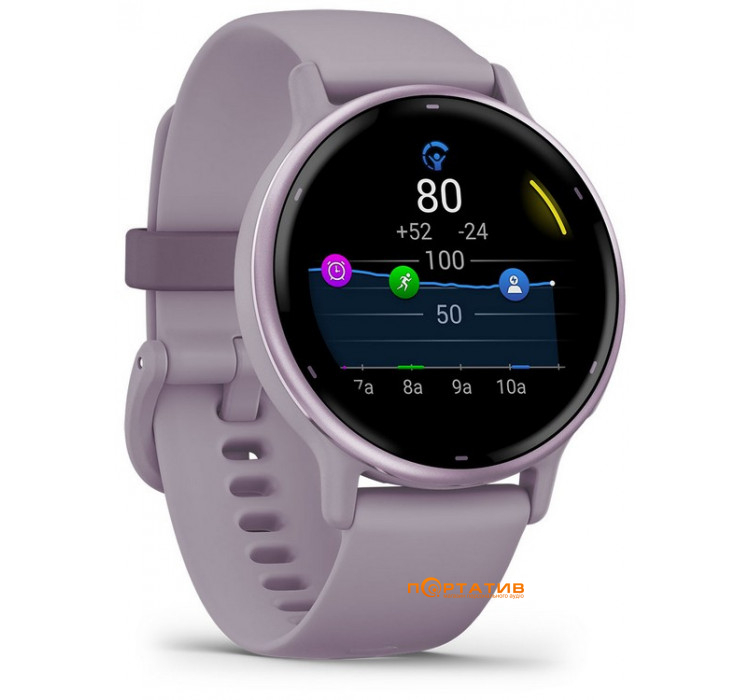 Смарт-часы Garmin Vivoactive 5 Metallic Orchid Aluminium Bezel with Orchid Case and Silicone Band (010-02862-13)