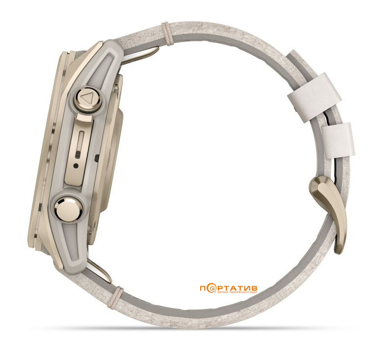 Смарт-часы Garmin Fenix 8 43 mm AMOLED Sapphire,Soft Gold with Limestone Leather Band (010-02903-40)