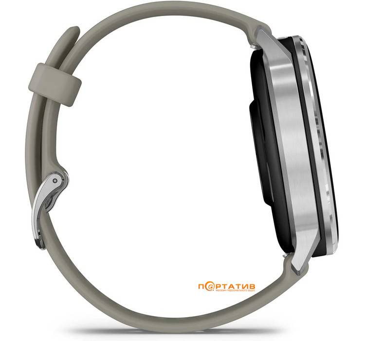 Смарт-часы Garmin Venu 4 - 45 mm, Silver bezel with silver gray silicone band (010-03014-01)