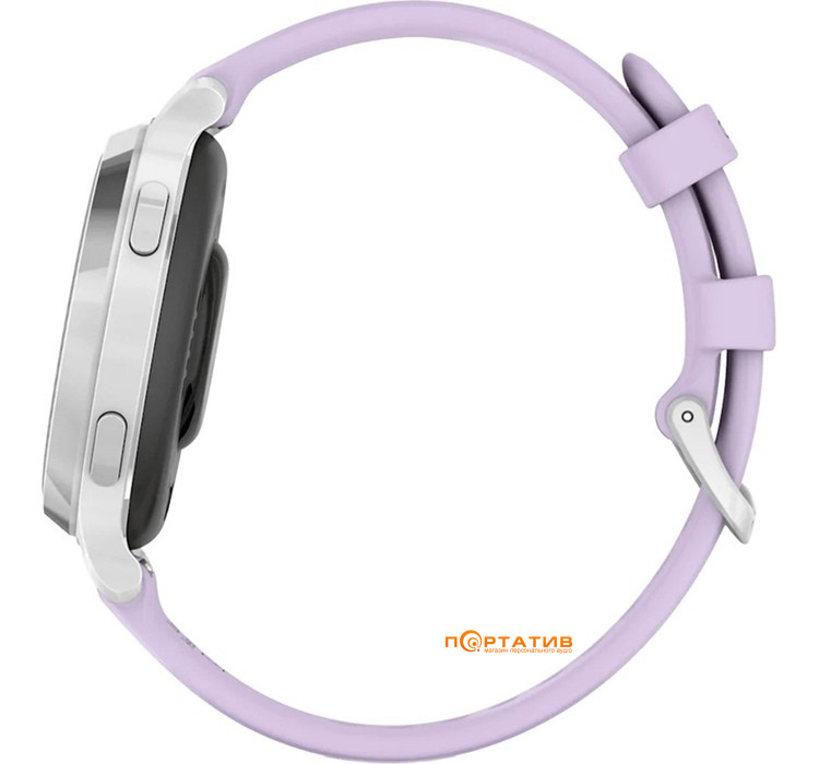 Смарт-годинник Garmin Lily 2 Active Silver with Purple Jasmine Silicone Band (010-02891-01)