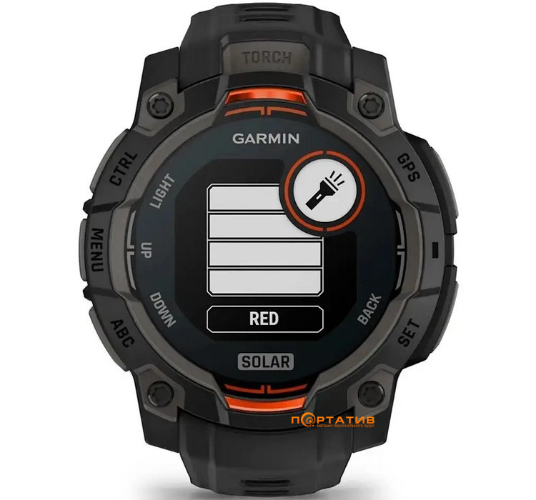 Смарт-годинник Garmin Instinct 3, 45mm, Solar, Black Bezel with Black Band (010-02934-00)
