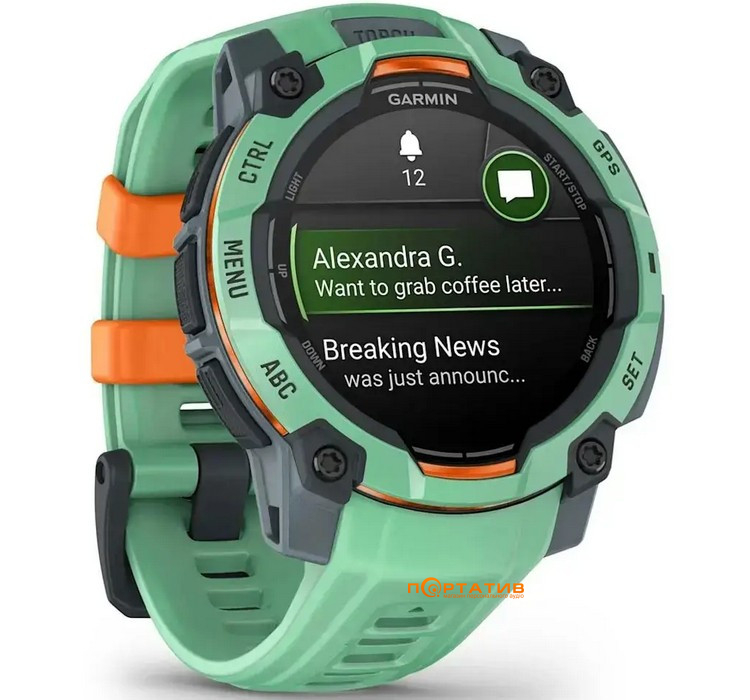 Смарт-годинник Garmin Instinct 3, 45mm, AMOLED, Neo Tropic Bezel w/Neo Tropic Bnd (010-02936-01)