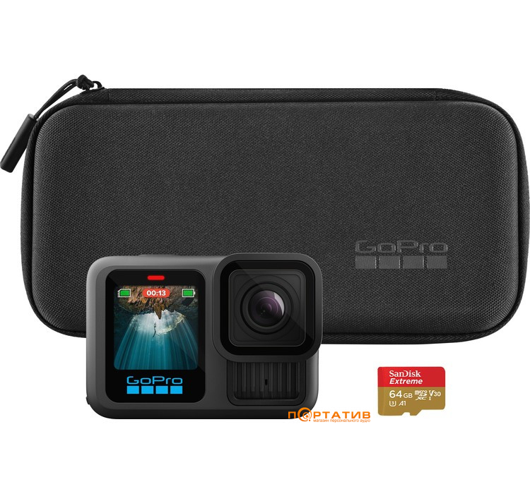 Екшн-камера GoPro HERO13 Black + 64Gb SD card (CHDSB-131-RT)