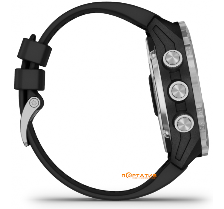 Смарт-годинник Garmin Descent Mk2 Stainless Steel with Black Band (010-02132-10)